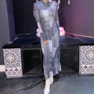 New Zara Denim print dress size small stretch material